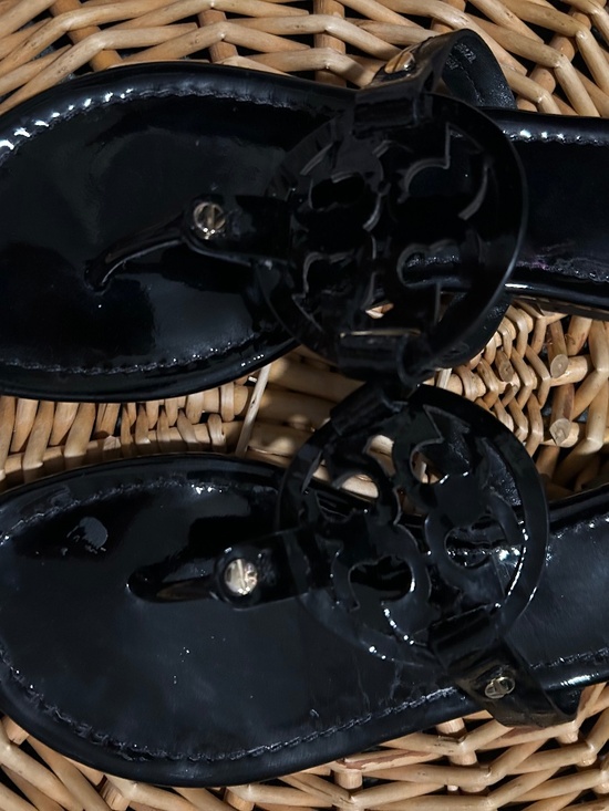 Tory Burch Shoes - Tory Burch Miller Patent Sandals Black Womens